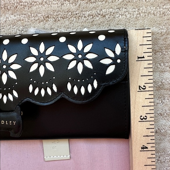 NWT RADLEY London Crest Broderie Large Flapover Matinee Purse Wallet Black - Picture 14 of 14
